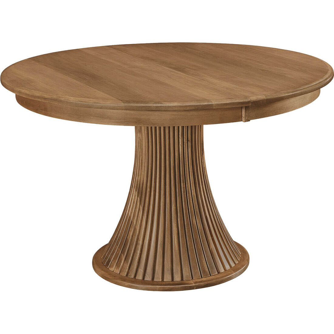 Maple Traditional Fluted 60"x60" Round Solid Top Dining Table