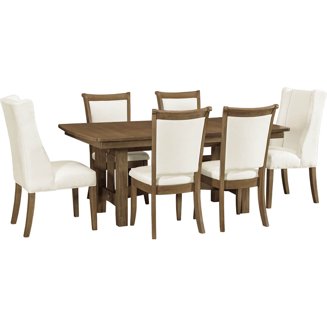 Maple Hawthorne 36" x 54" Solid Top Trestle Dining Table