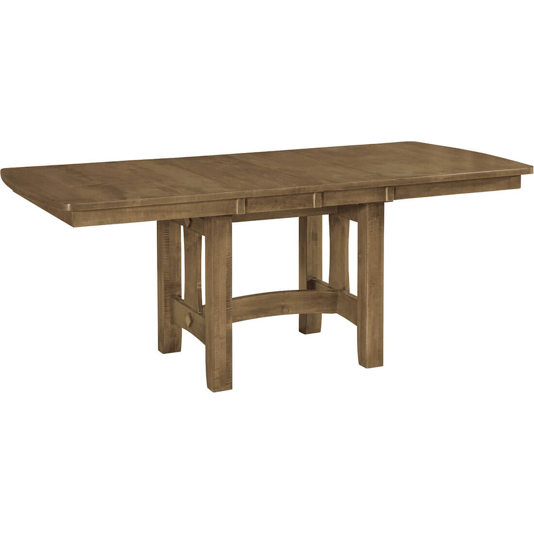 Maple Hawthorne 36" x 54" Trestle Dining Table w/ Two 12" Leaves