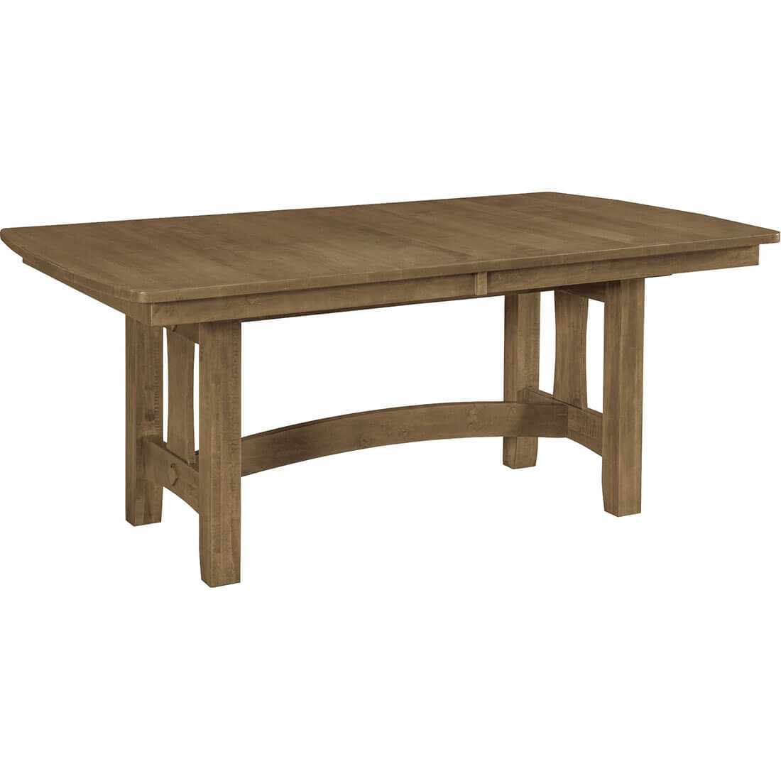 Maple Hawthorne 42" x 72" Solid Top Trestle Dining Table