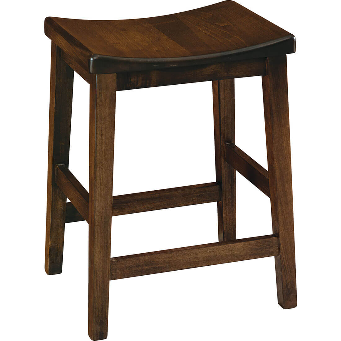 Maple Adam Saddle Counter Stool - 24"