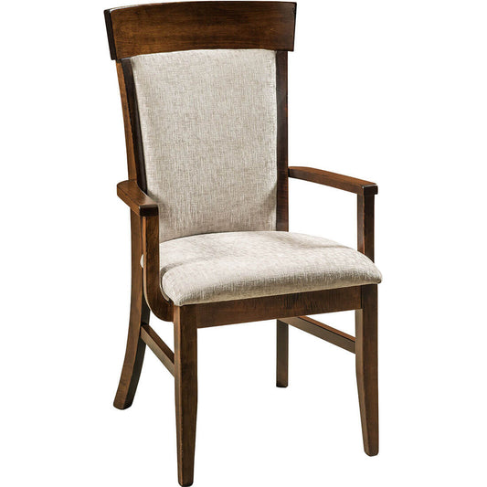 Maple Hudson Upholstered Arm Chair