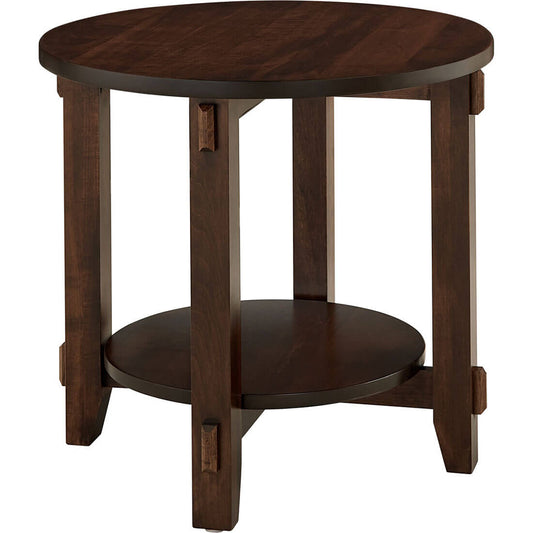 Maple Mission Round End Table