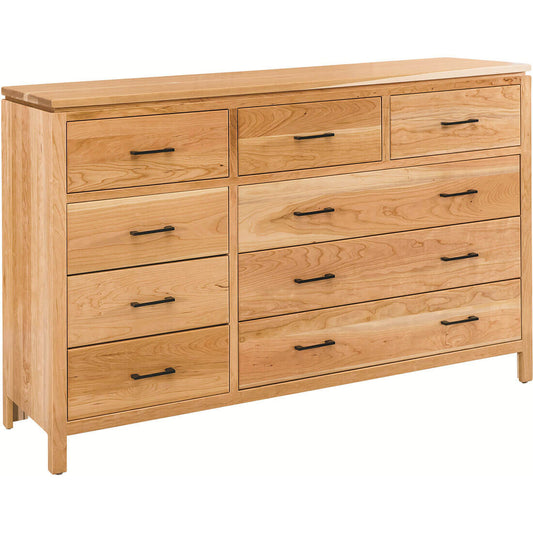Cherry Maverick 9-Drawer Dresser