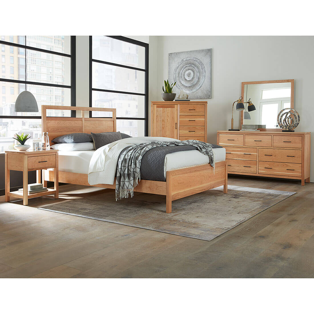Cherry Maverick Platform Bed