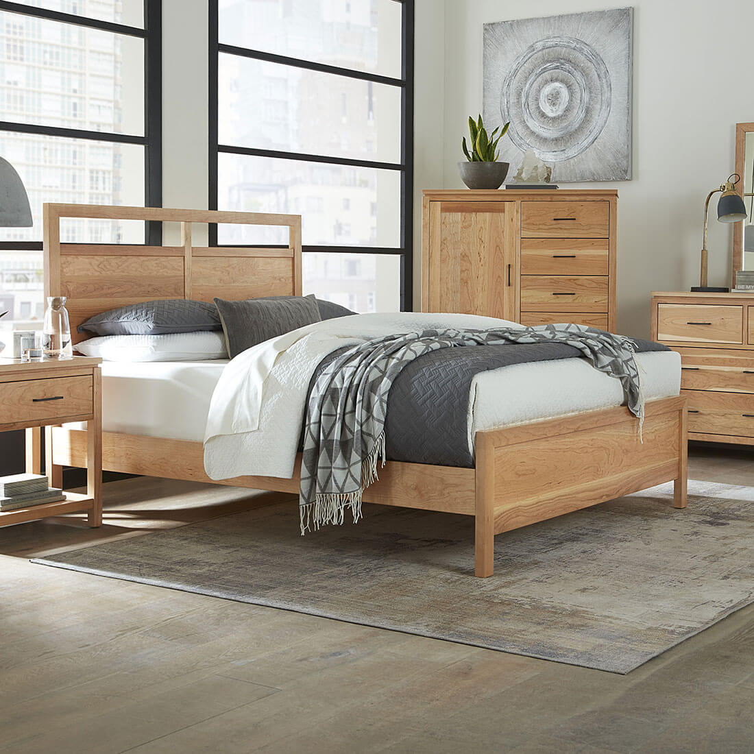 Cherry Maverick Platform Bed