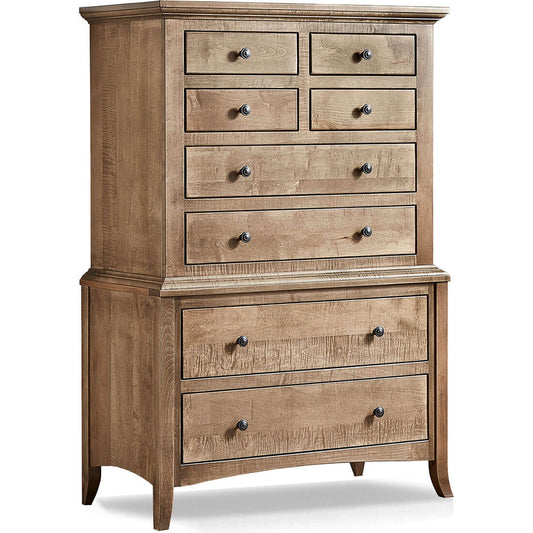 Maple Provence 8-Drawer Stacked Chest