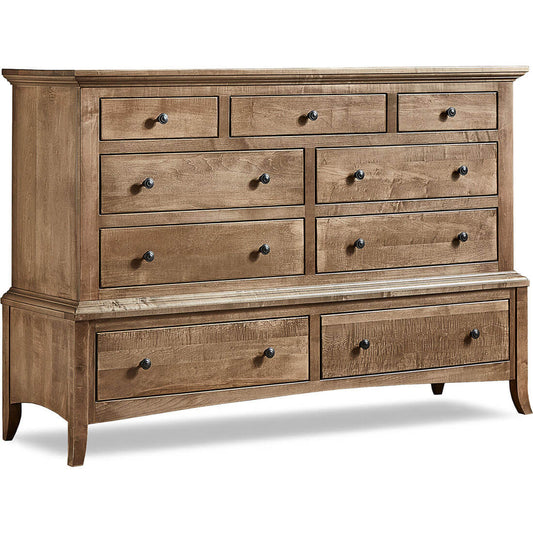 Maple Provence 9-Drawer Stacked Dresser