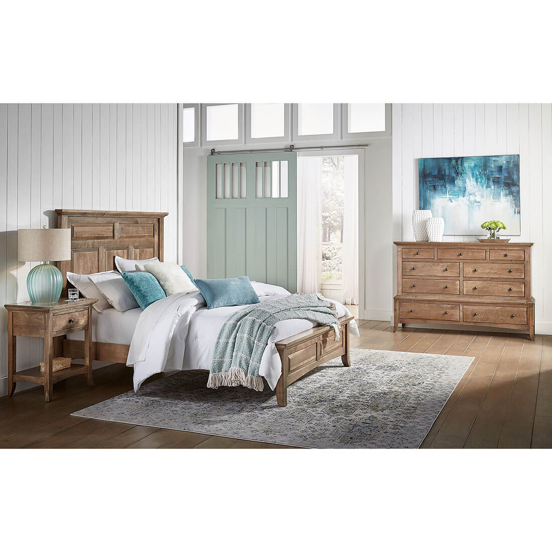 Maple Provence Panel Bed