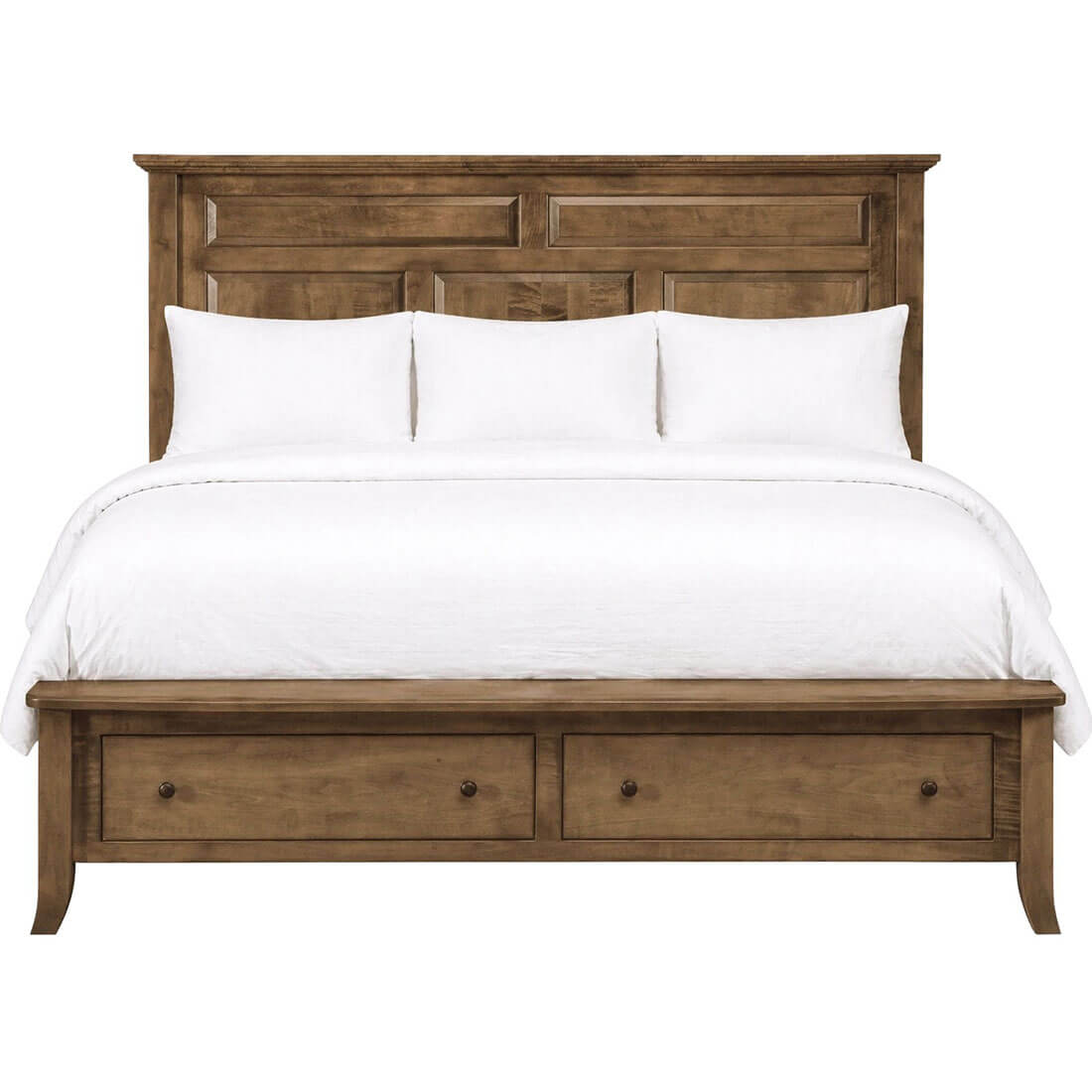 Maple Provence Panel Bed w/ Footboard Storage