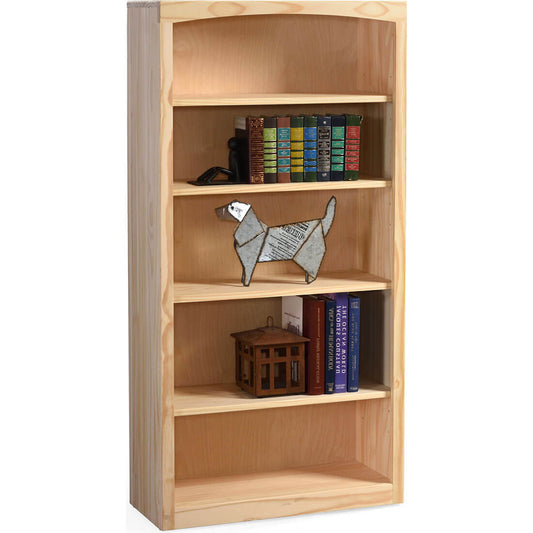Pine Arched 30″W x 60″H Bookcase