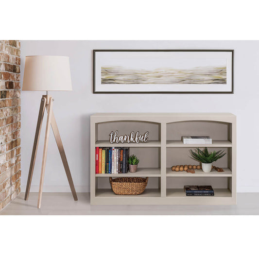 Pine Arched 48″W x 30″H Bookcase