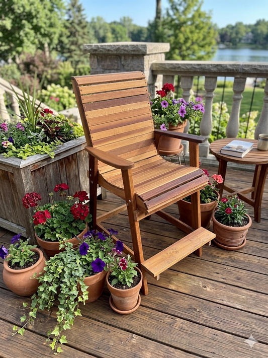 Cedar Bistro Stool w/ Arms