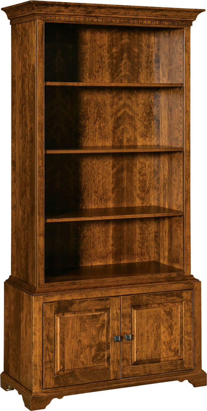 Dr. Redwine's Cherry Bookcase w/ Doors