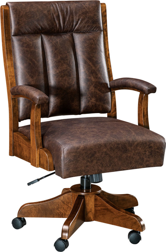 Dr. Redwine's Cherry and Leather Office Chair