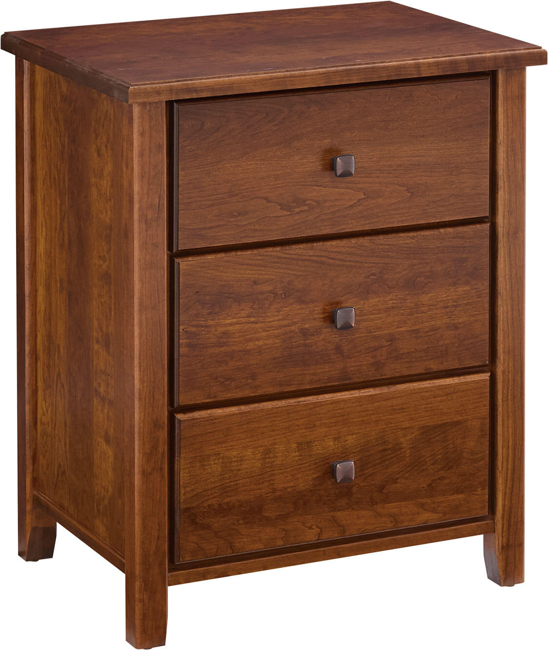 Cherry Fitzgerald 3-Drawer Nightstand