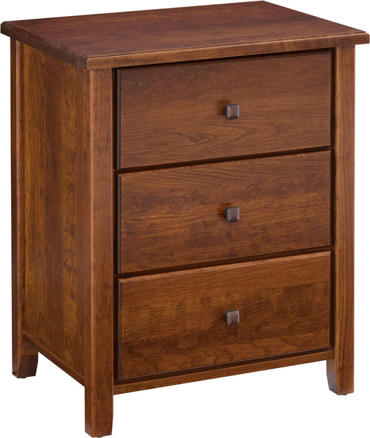 Cherry Fitzgerald 3-Drawer Nightstand