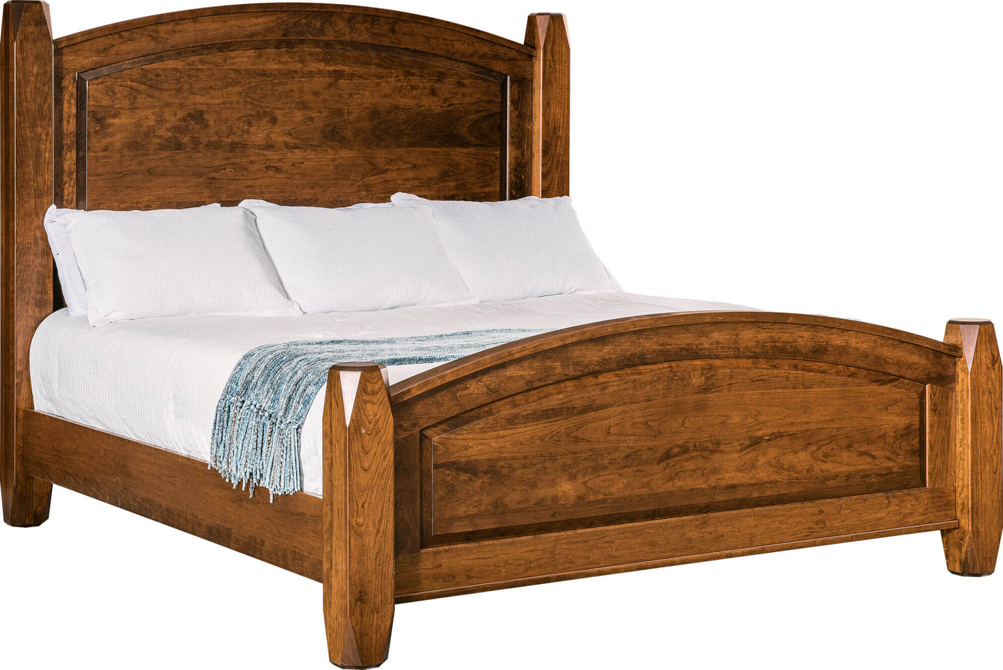 Cherry Fitzgerald Arched Panel Bed