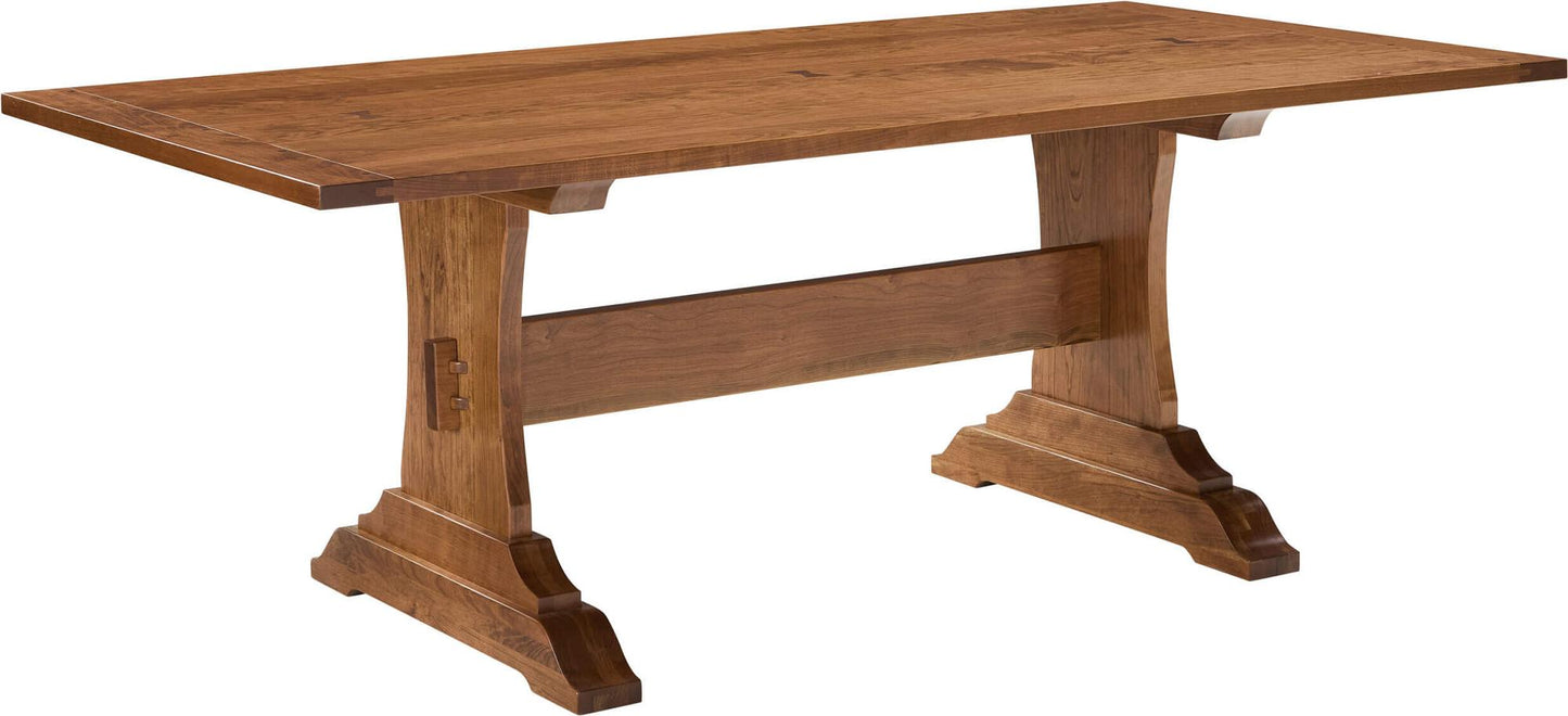Cherry Piedmont Solid Top Trestle Table