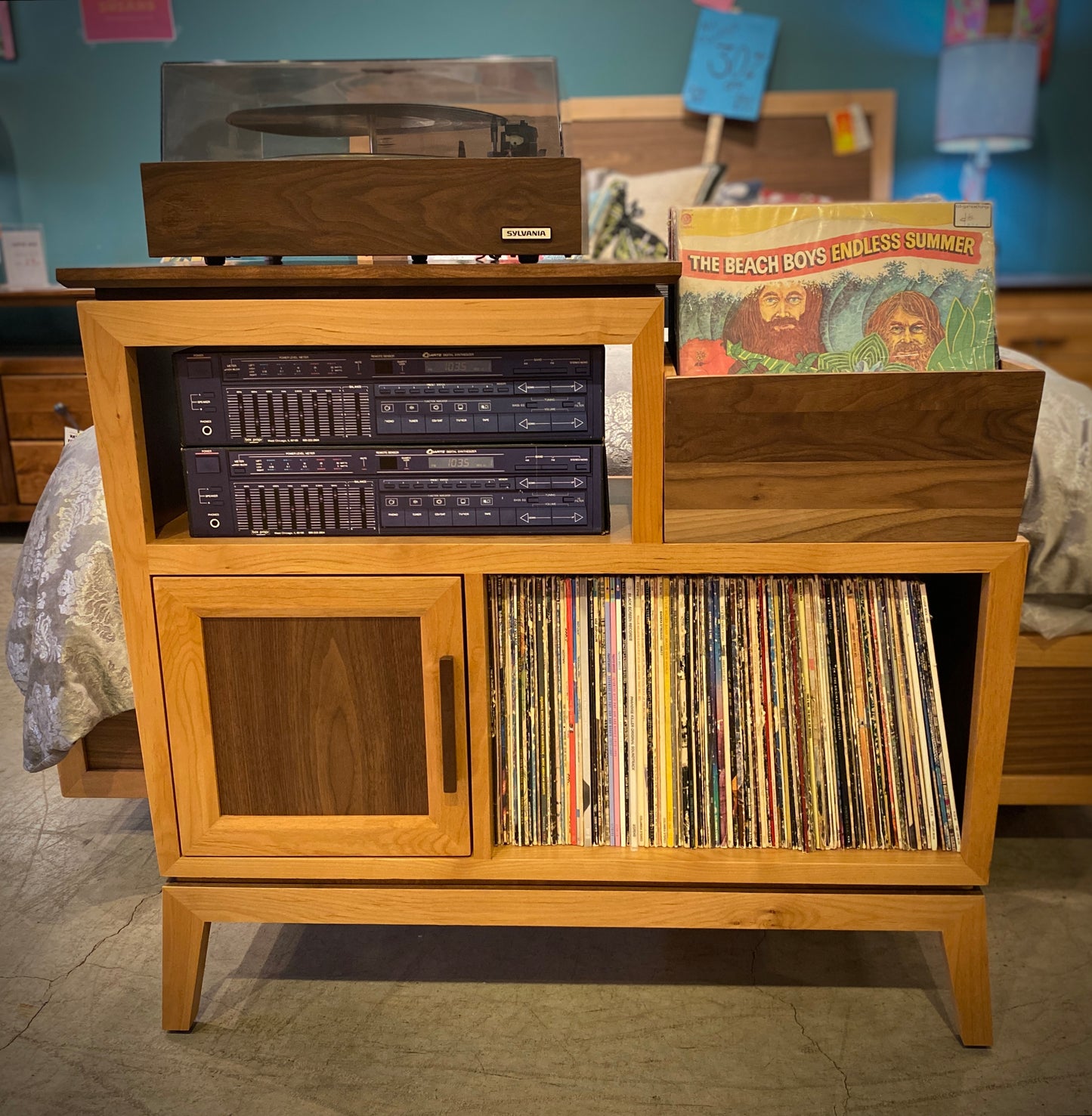 Addison 38″ Wide Vinyl Record Station