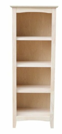 Parawood 18"W x 48"H Shaker Bookcase