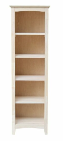 Parawood 18"W x 60"H Shaker Bookcase