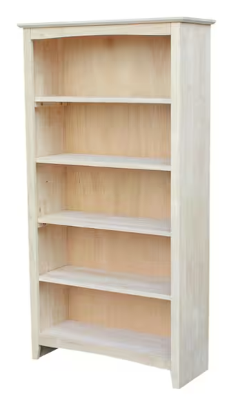 Parawood 32"W x 60"H Shaker Bookcase