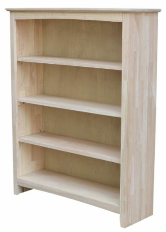 Parawood 38"W x 48"H Shaker Bookcase