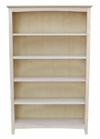 Parawood 38"W x 60"H Shaker Bookcase