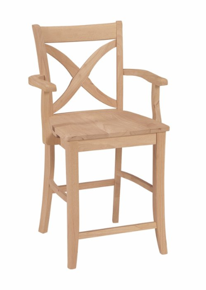 Vineyard Counter Stool w/ Arms - 24"