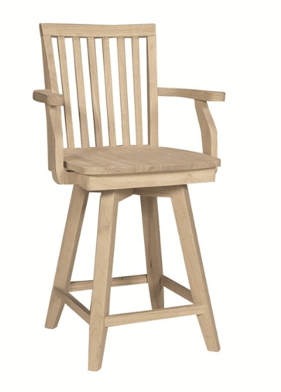Mission Swivel Counter Stool w/ Arms - 24"