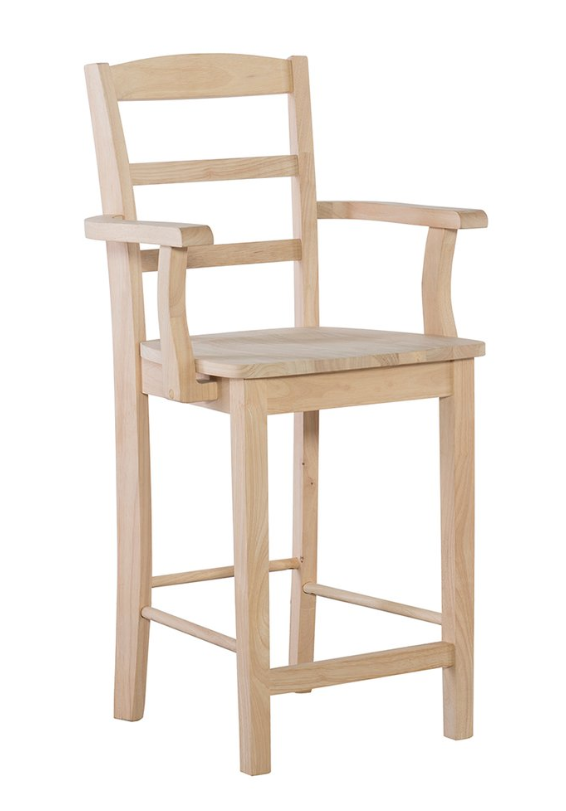 Madrid Counter Stool w/ Arms - 24"