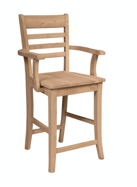 Roma Counter Stool w/ Arms - 24"