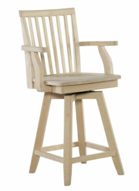 Mission Swivel Bar Stool w/ Arms - 30"