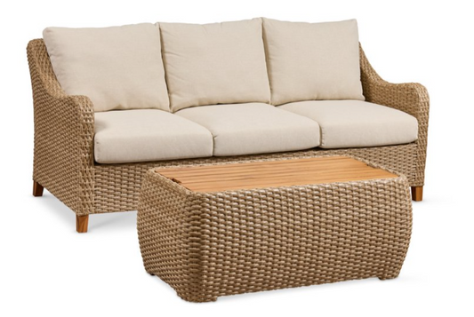 Biscayne Outdoor Sofa + Table Set