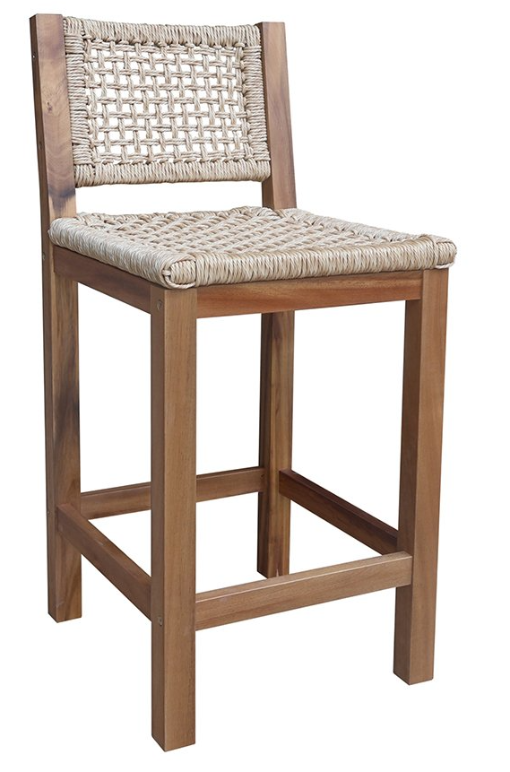Acacia Outdoor Counter Stool w/ Back