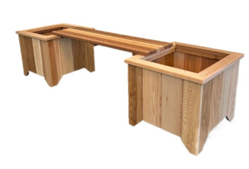 Double Planter Single Bench Seat