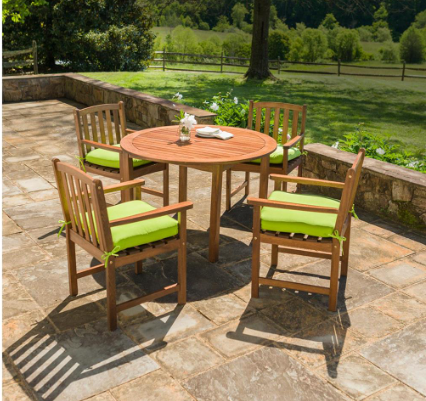 Lancaster Round Table + 4 Chairs Set