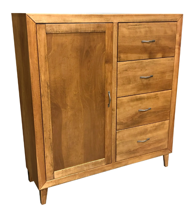 Customizable Mid-Century 4-Drawer Armoire