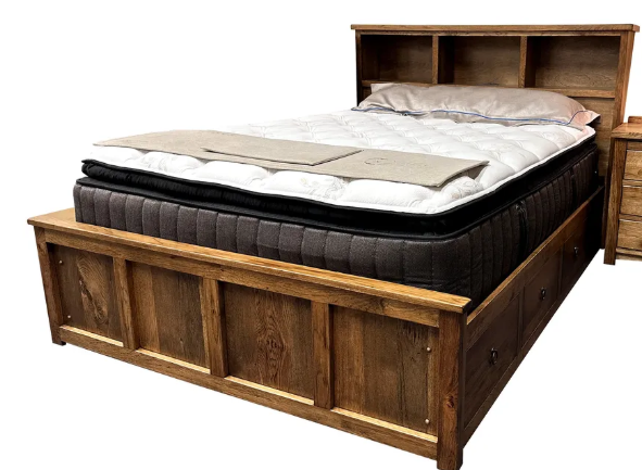 Customizable Modern Mission Bookcase 6-Drawer Storage Bed