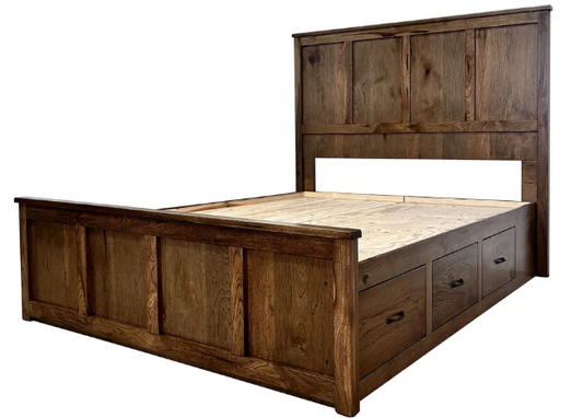 Customizable Modern Mission 6-Drawer Storage Bed