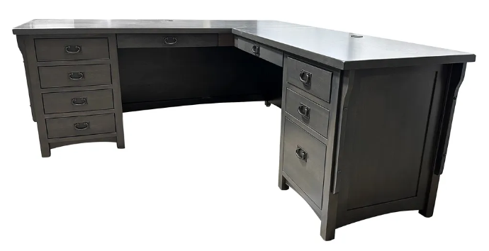 Customizable Mission Craftsman L-Shaped Desk