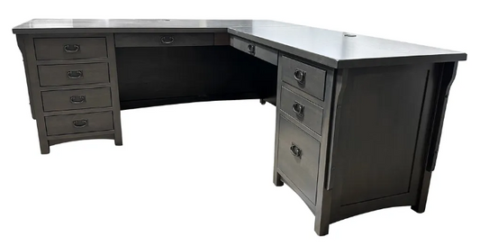 Customizable Mission Craftsman L-Shaped Desk