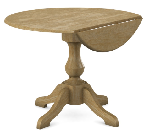 Parawood 42 x 42" Round Dropleaf Table w/Pedestal Build-a-Table