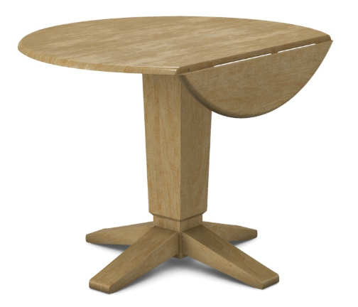 Parawood 42 x 42" Round Dropleaf Table w/Pedestal Build-a-Table