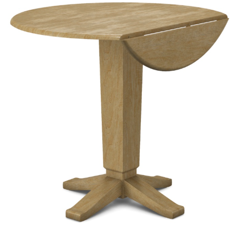 Parawood 42 x 42" Round Dropleaf Table w/Pedestal Build-a-Table