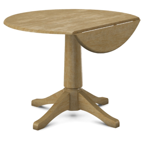 Parawood 42 x 42" Round Dropleaf Table w/Pedestal Build-a-Table