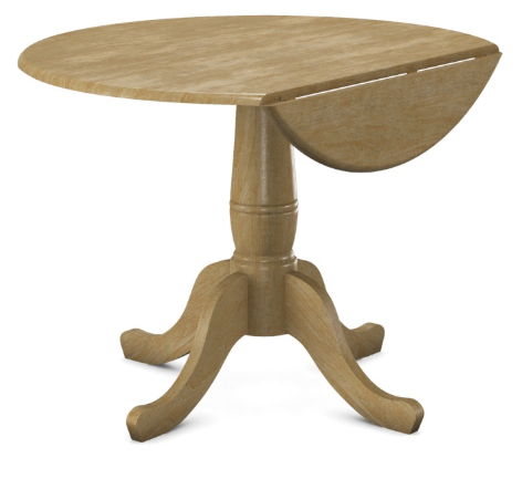 Parawood 42 x 42" Round Dropleaf Table w/Pedestal Build-a-Table