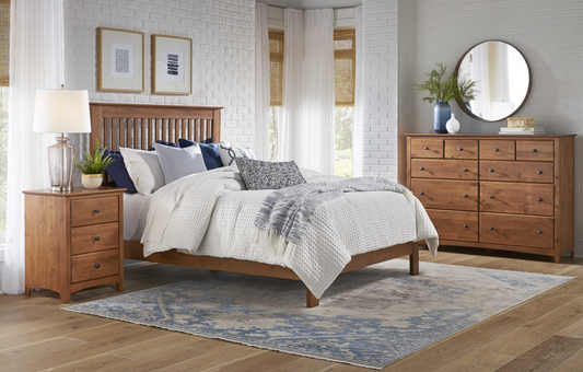 Alder Slat Bed w/ Low Footboard