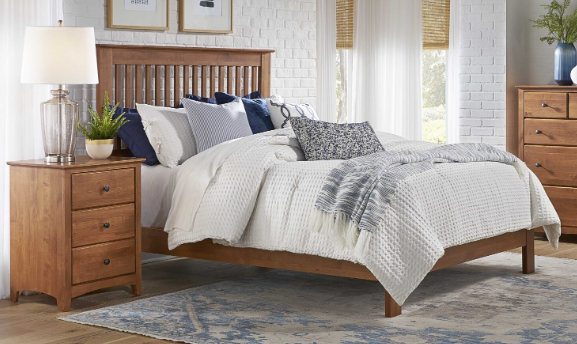 Alder Slat Bed w/ Low Footboard